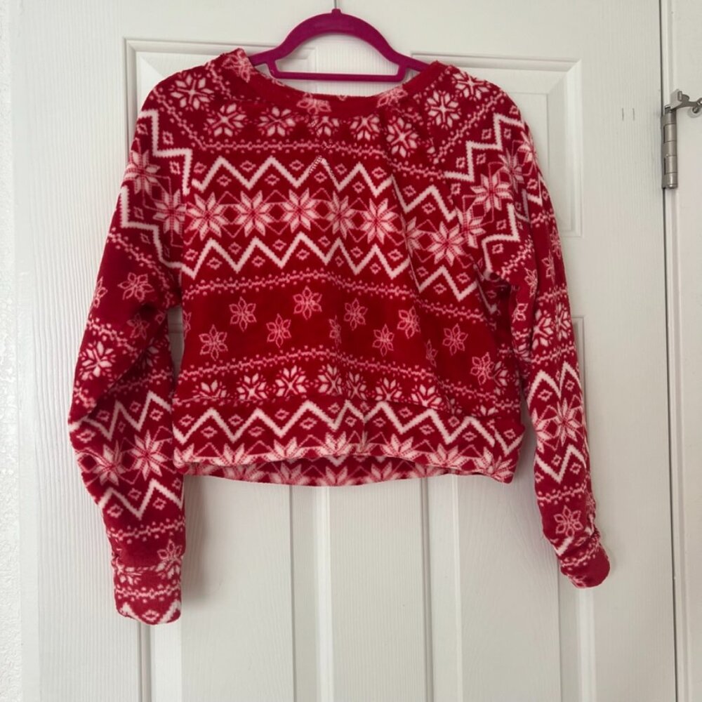 Pink Rose Red Snowflake PJ's